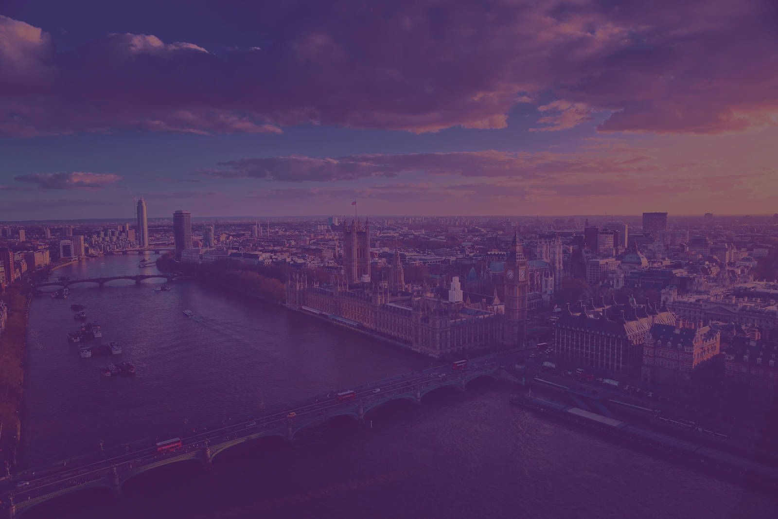 Purple London Skyline for heros