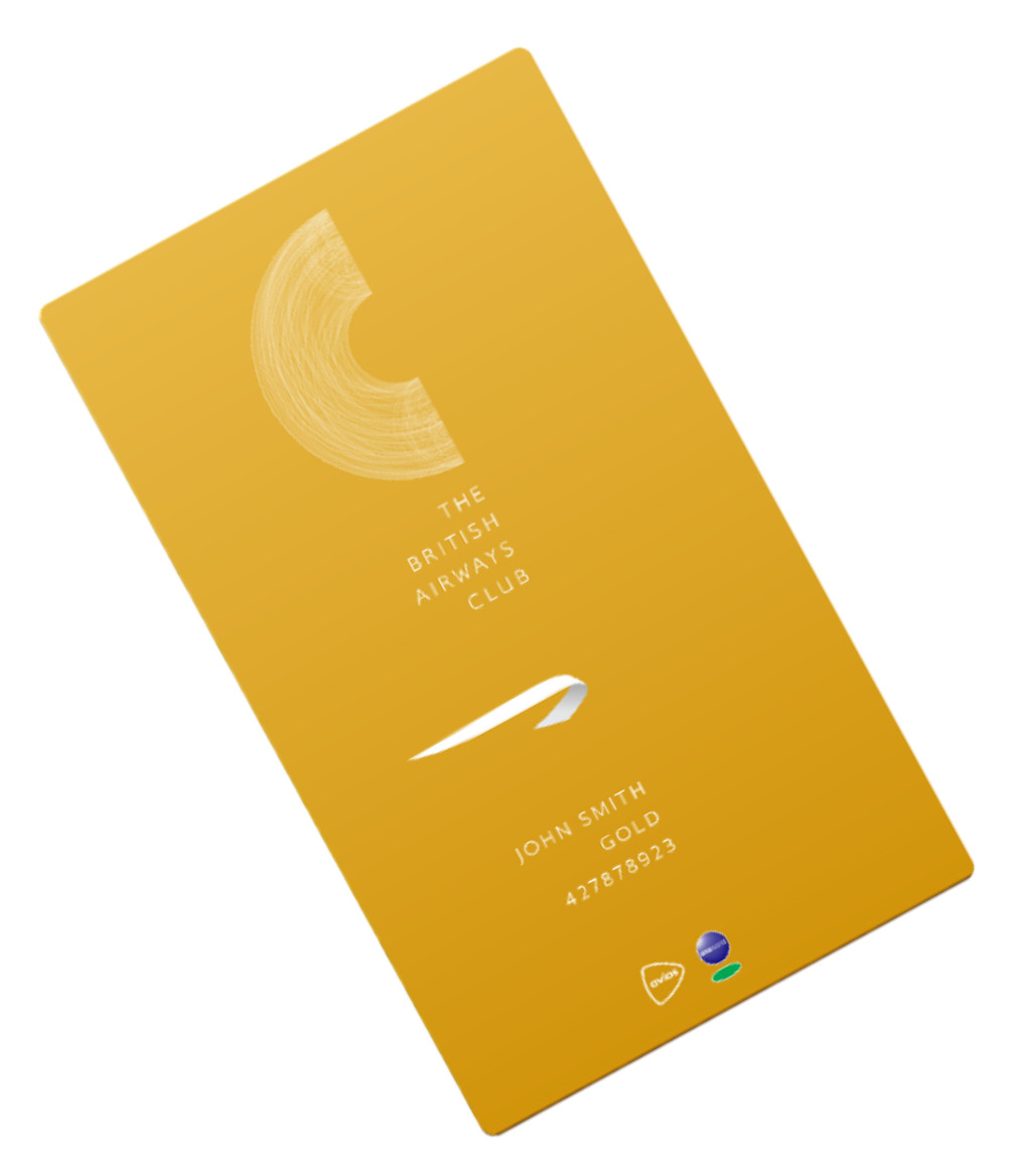 Carte de liste d’invités Gold de British Airways