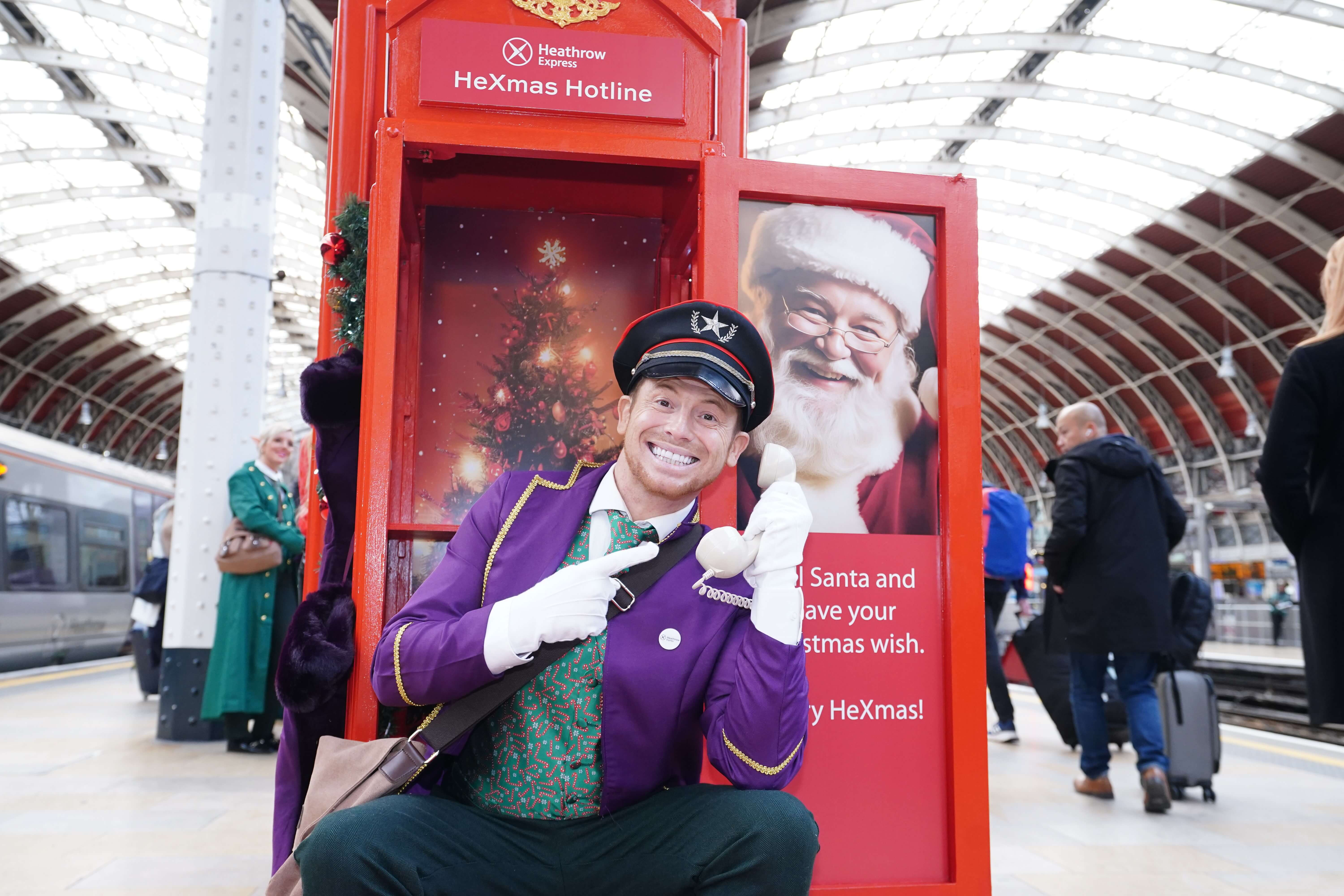 Joe Swash collabora con Heathrow Express per lanciare la hotline HExmas